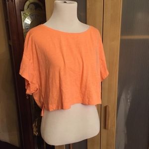 PINK Victoria's Secret Orange Flowy Crop Top
